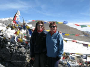 International Footballer meets International Mountaineer: Thomas shares summit success on the Parang La (5,600m) after being guided by Valerie Parkinson (the first British woman to climb Manasulu, Nepal) to the top