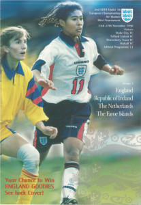 The programme for the second UEFA under-18 tournament (Group 3) November 1998